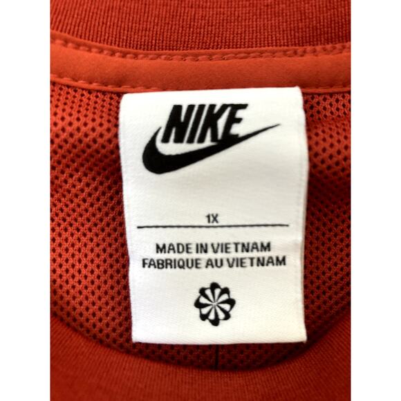 NWT Nike Crop Top T-shirt Womend XL Orange Stretch Athleisure Running Dri Fit - Picture 2 of 8